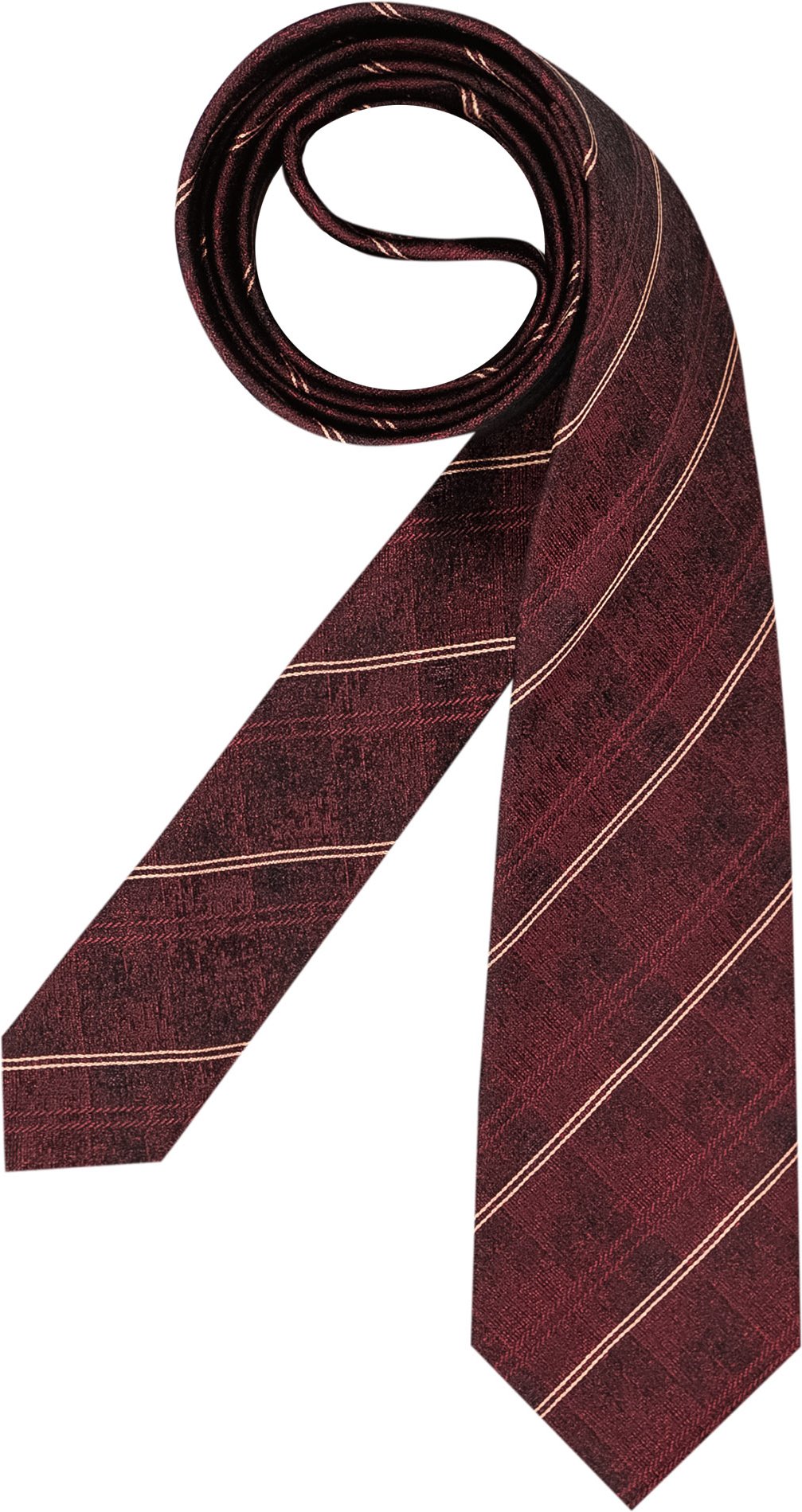 OLYMP Herren Krawatte rot College-Streifen