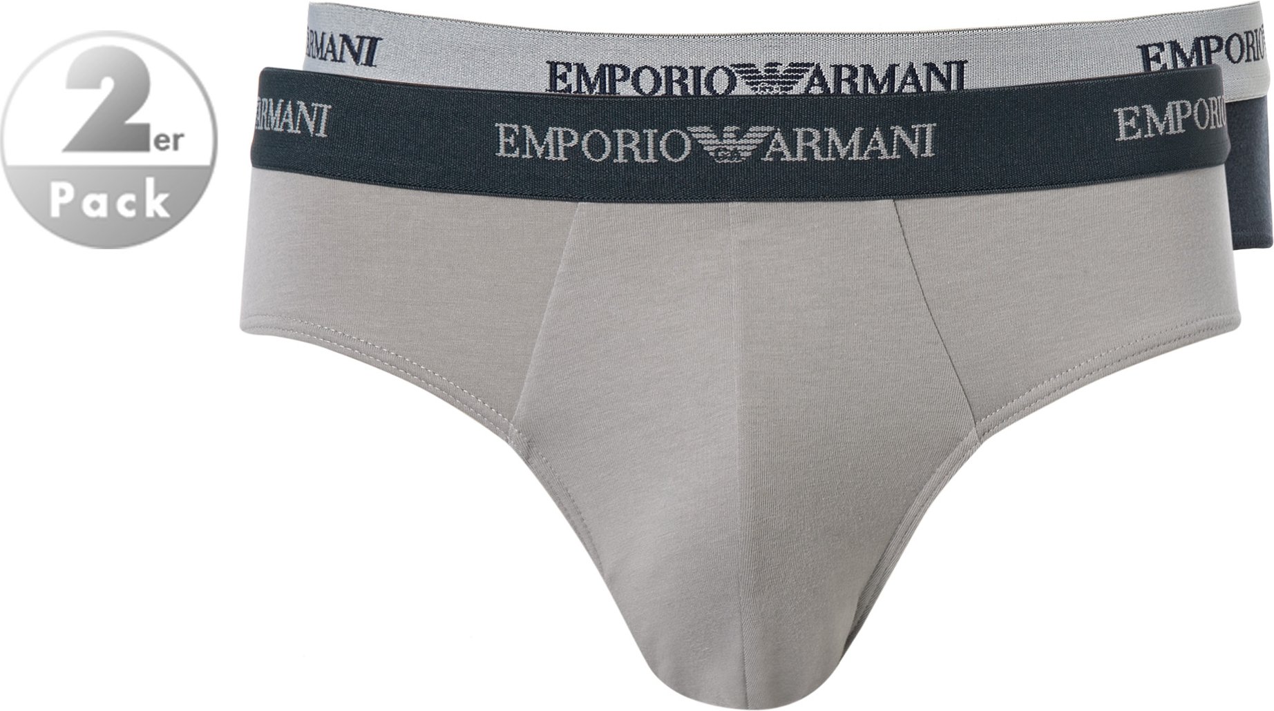 Thumbnail - EMPORIO ARMANI Herren Slips blau Baumwolle & Mix unifarben