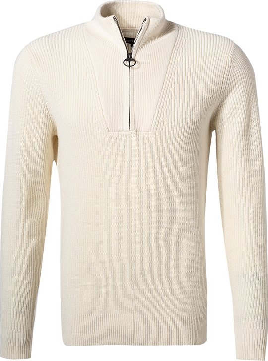 Barbour Herren Troyer weiß unifarben