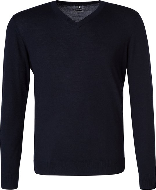 BOGGI MILANO Herren Pullover blau unifarben