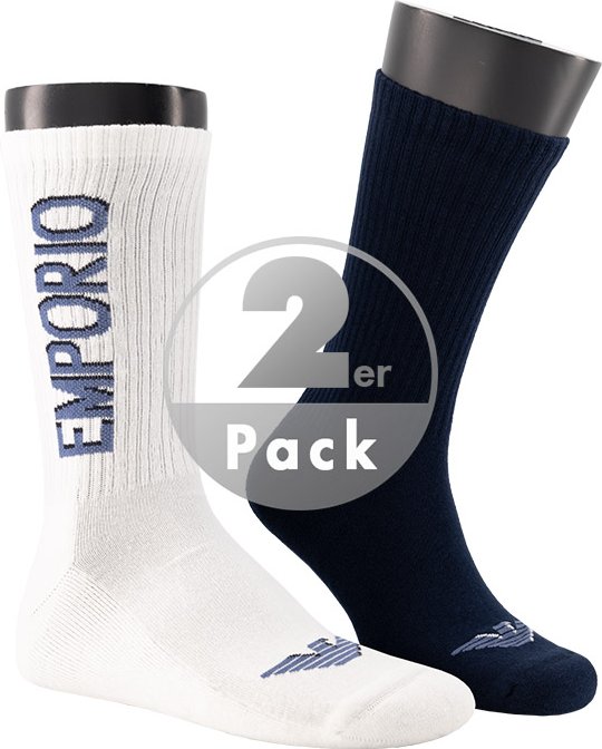 EMPORIO ARMANI Herren Socken blau Baumwolle & Mix unifarben