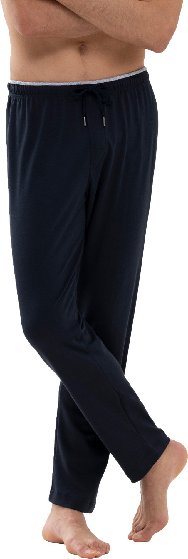 Mey Herren Pyjamahose blau Baumwolle & Mix unifarben