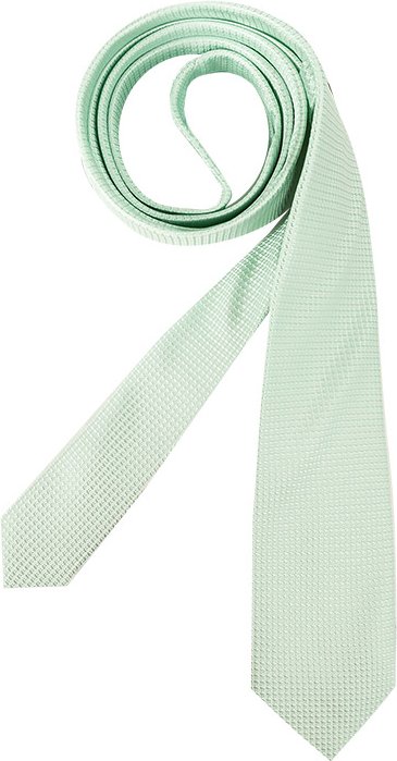 OLYMP Herren Krawatte grün Gemustert,unifarben,Classic