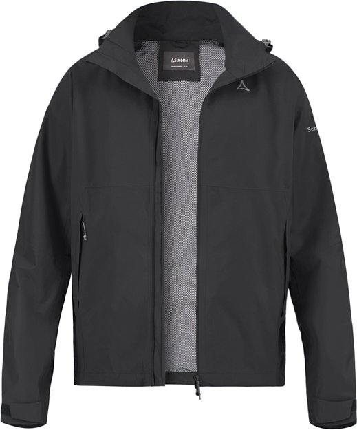 Schöffel Herren Regenjacke schwarz unifarben