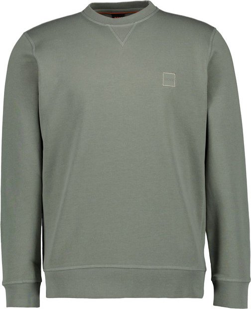 BOSS Orange Herren Pullover grau,grün unifarben