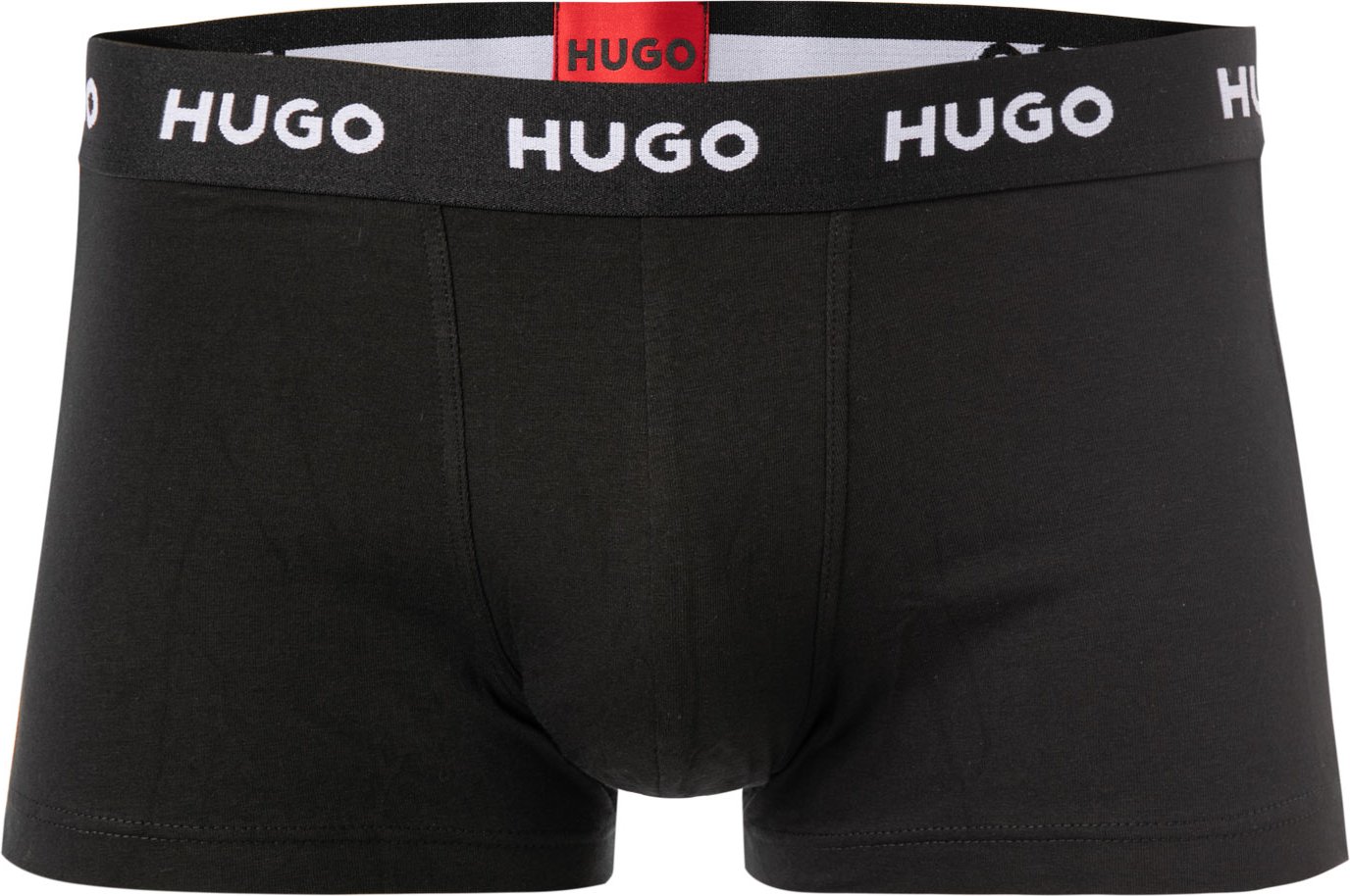 Thumbnail - HUGO Herren Trunks schwarz Baumwolle & Mix unifarben