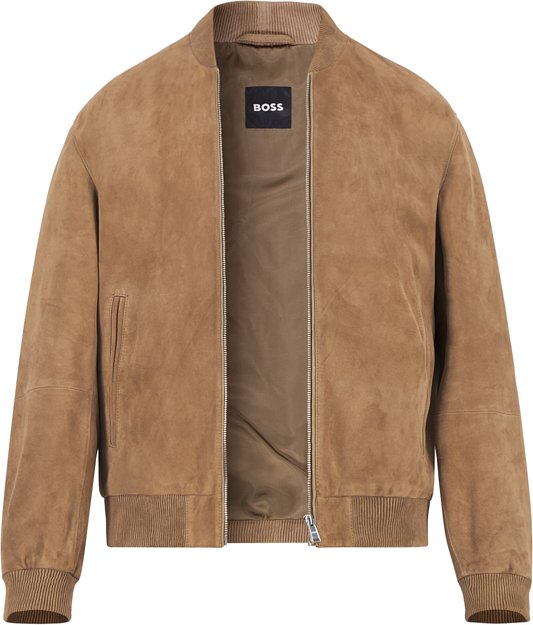 Thumbnail - BOSS Black Herren Lederjacke beige