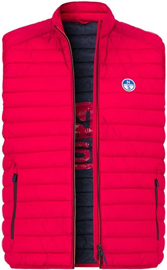 NORTH SAILS Herren Steppweste rot unifarben