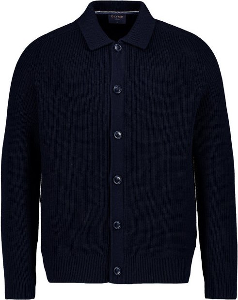 Thumbnail - OLYMP Herren Cardigan blau unifarben
