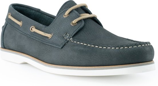 Marc O'Polo Herren Bootsschuhe blau Glattleder