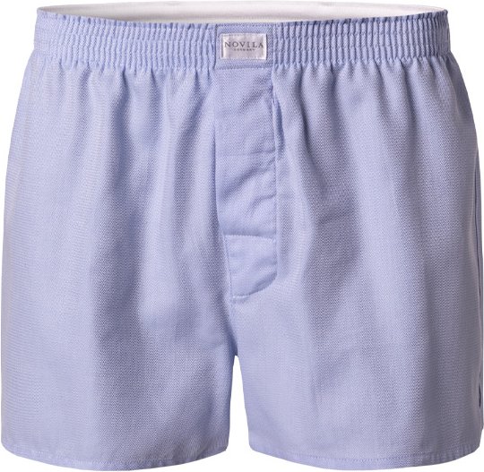 Novila Herren Boxershorts blau Reine Baumwolle unifarben