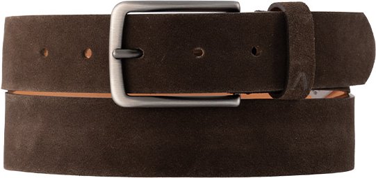 Alberto Herren Gürtel braun Veloursleder