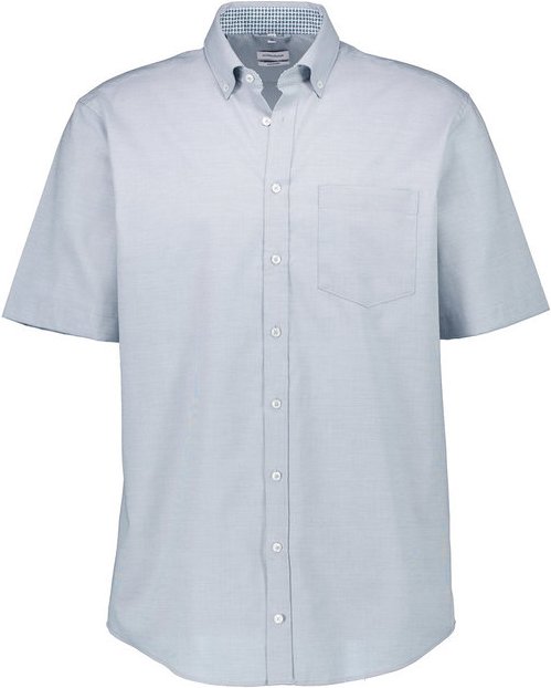 Seidensticker Herren Kurzarmhemd grün meliert Comfort Fit