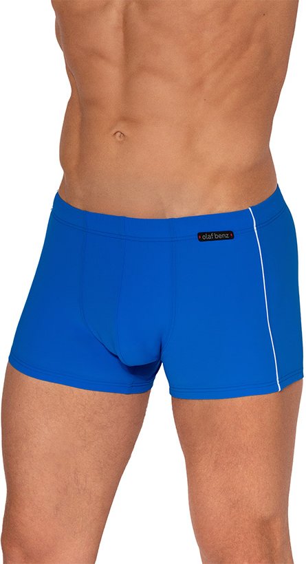 Olaf Benz Herren Badetrunk blau unifarben