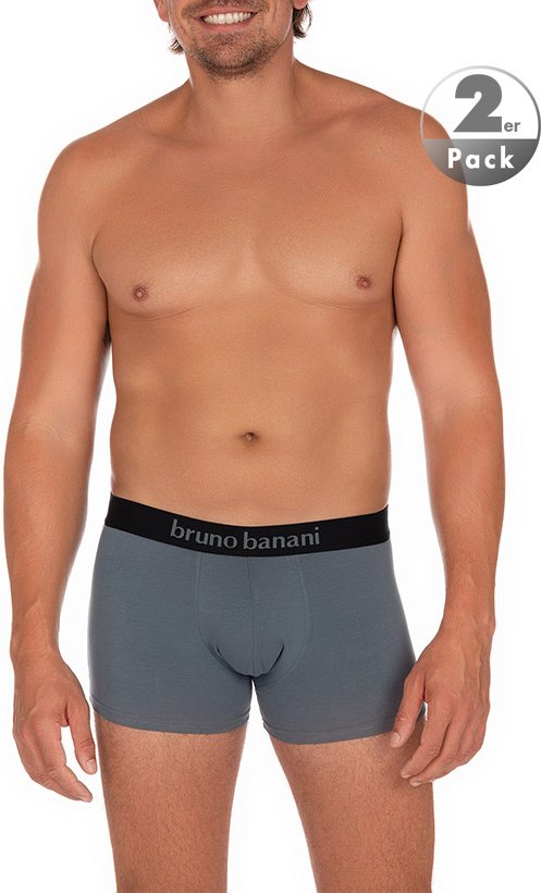 bruno banani Herren Shorts grau Baumwolle & Mix unifarben