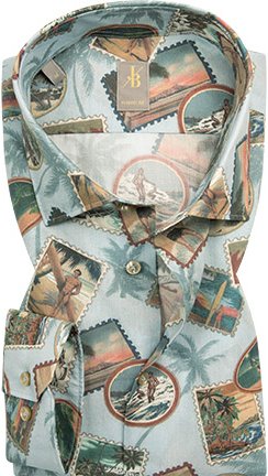 Jacques Britt Herren Hemd mehrfarbig gemustert