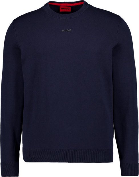 HUGO Herren Pullover blau unifarben
