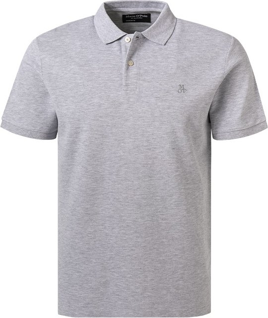 Thumbnail - Marc O'Polo Herren Polo-Shirt grau meliert