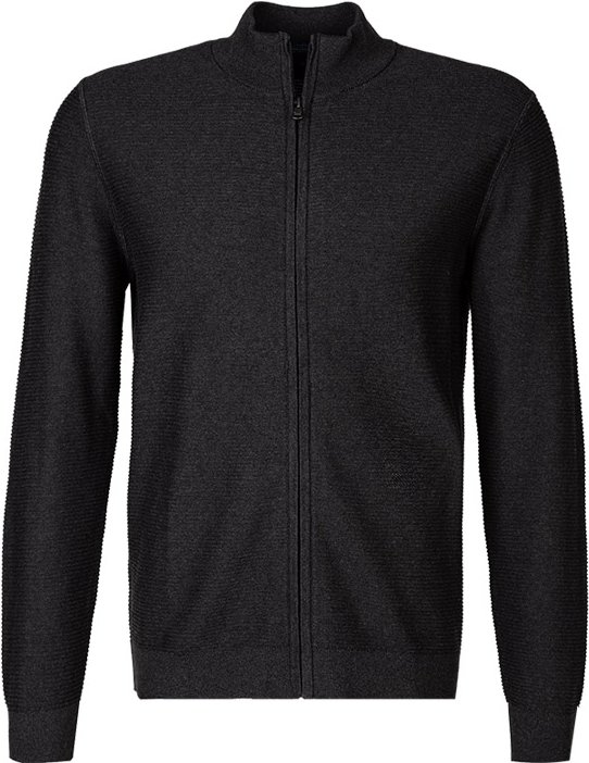 OLYMP Herren Strickjacke grau unifarben