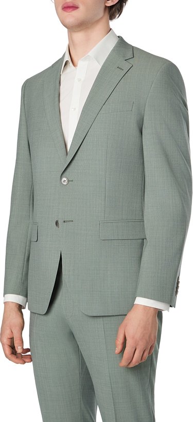 HECHTER PARIS Herren Sakko grün meliert