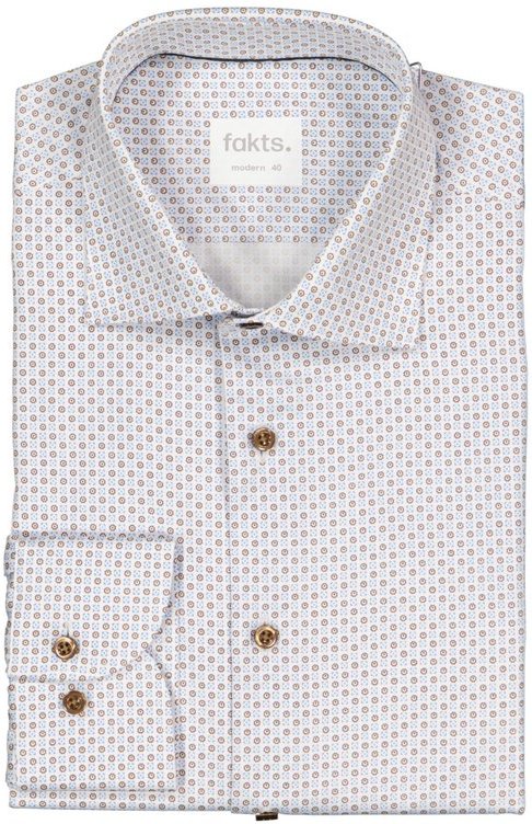 fakts Herren Hemd blau gemustert