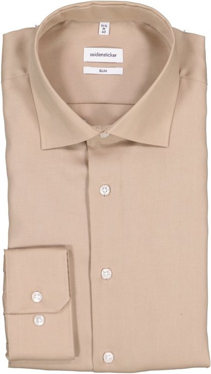 Seidensticker Herren Hemden beige Slim Fit