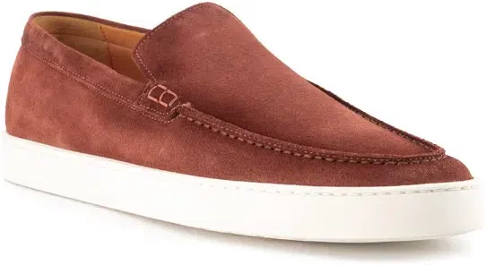 rosso e nero Herren Slipper braun Velours