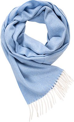 DANTE Herren Schal blau Kashmere-Wolle gemustert