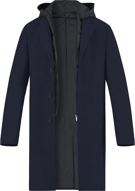 BOGGI MILANO Herren Mantel blau unifarben