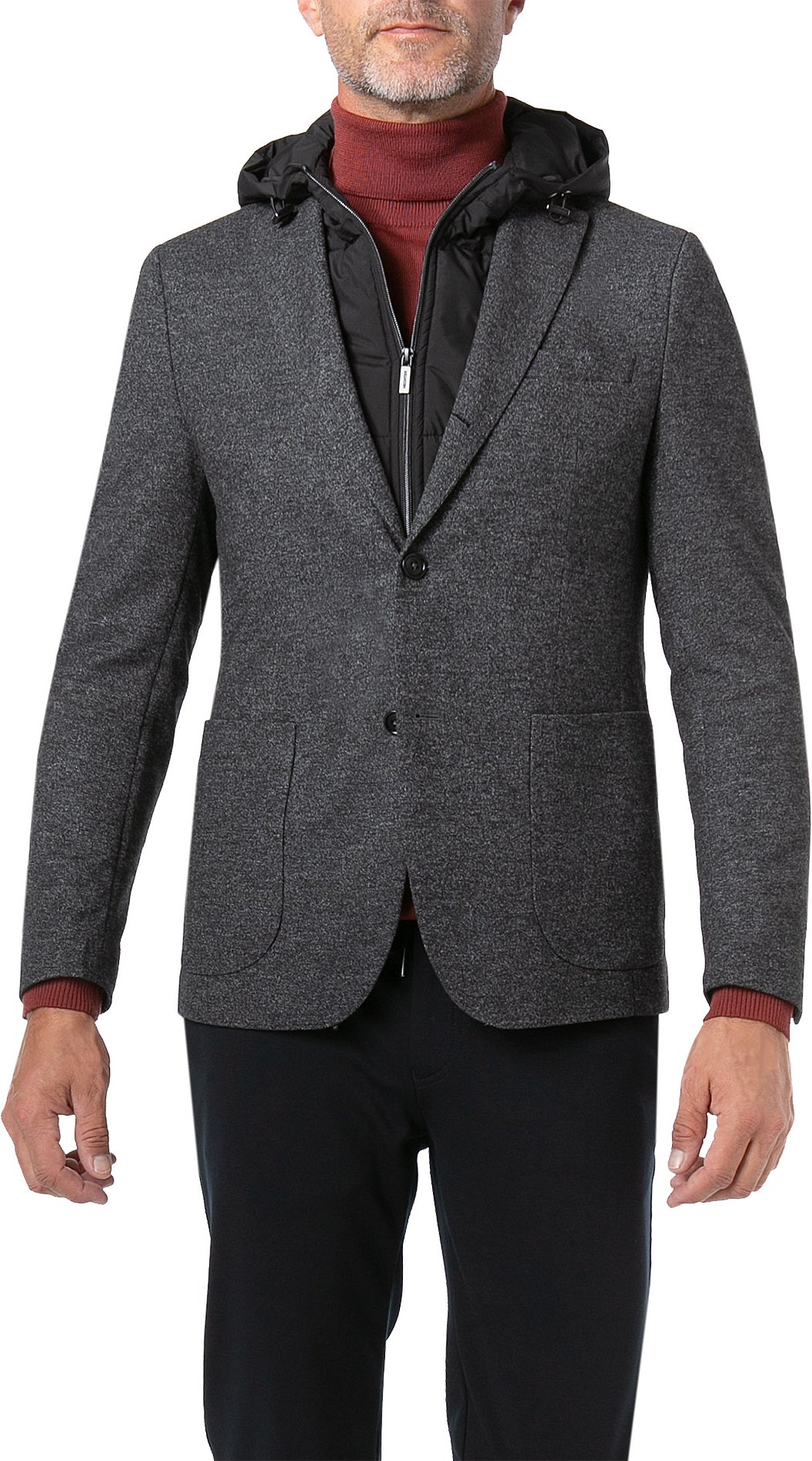 HECHTER PARIS Herren Sakko grau meliert