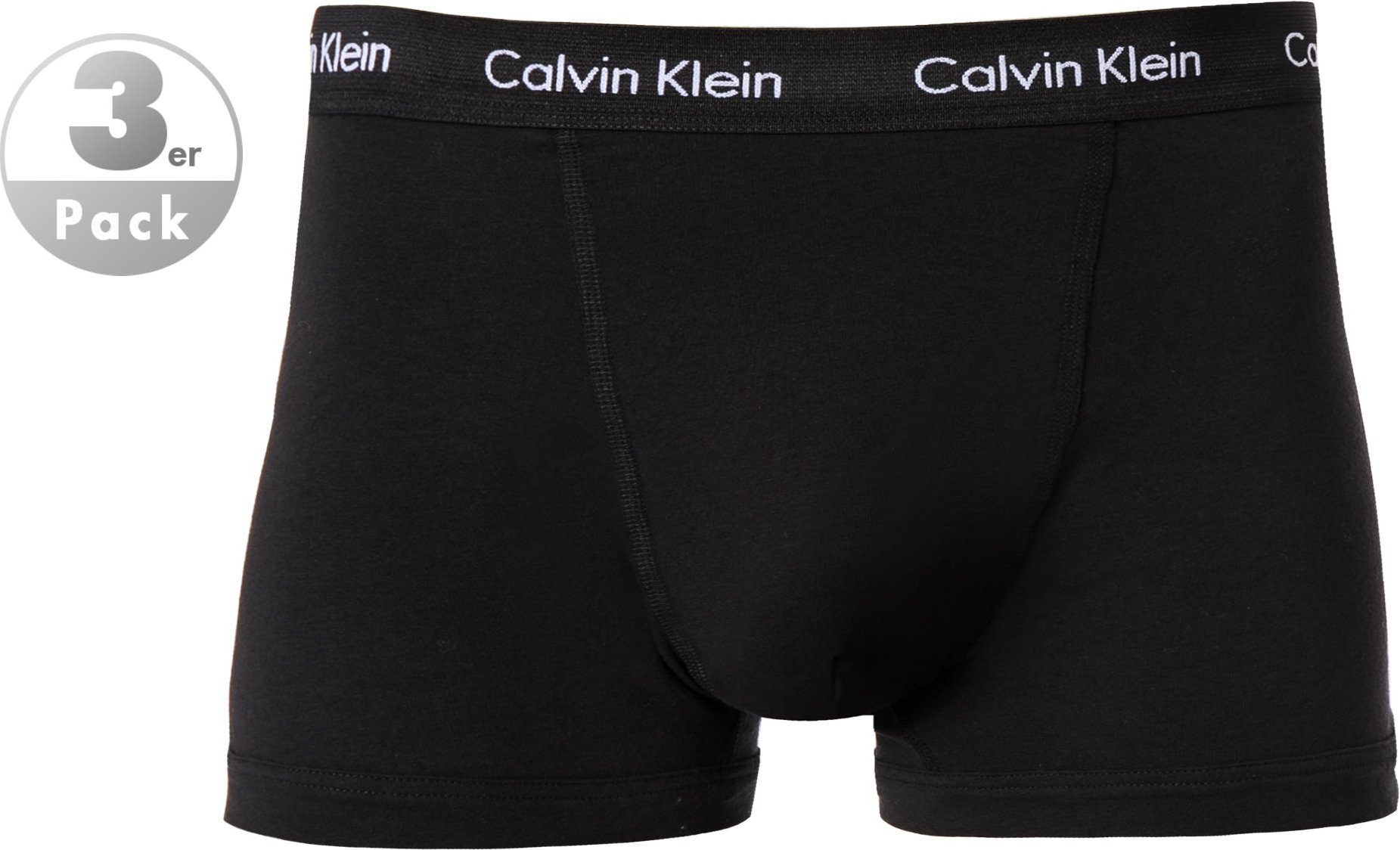 Thumbnail - Calvin Klein Underwear Herren Trunks schwarz Baumwolle & Mix unifarben