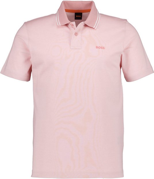 BOSS Orange Herren Polo-Shirt rosa meliert