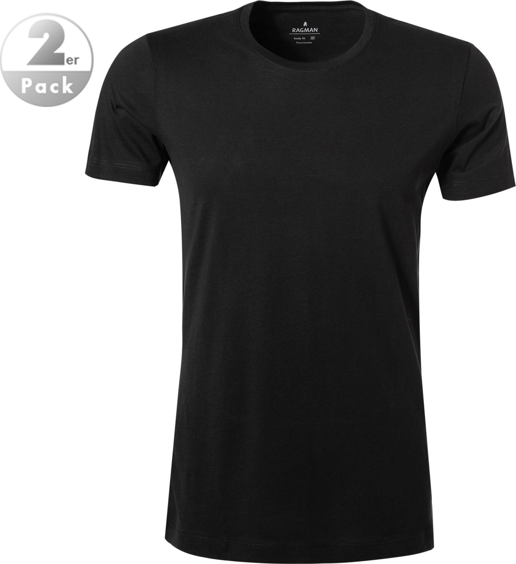 RAGMAN Herren T-Shirt schwarz