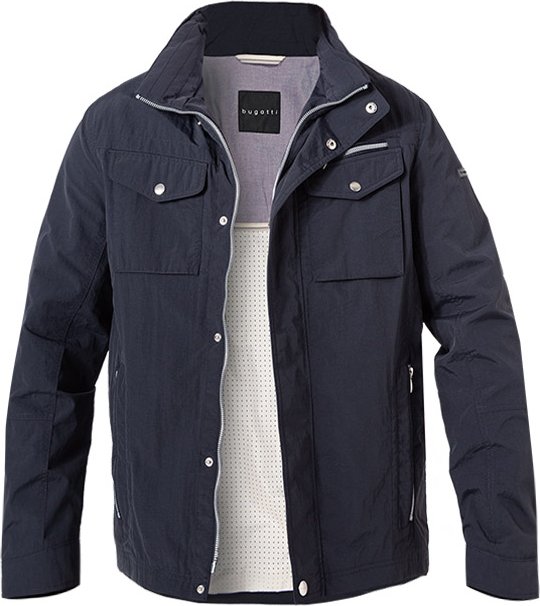 bugatti Herren Jacke blau unifarben