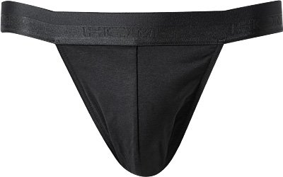 HOM Herren Tanga schwarz Baumwolle & Mix unifarben