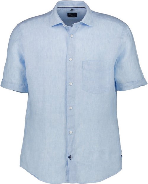 OLYMP Herren Kurzarmhemd blau