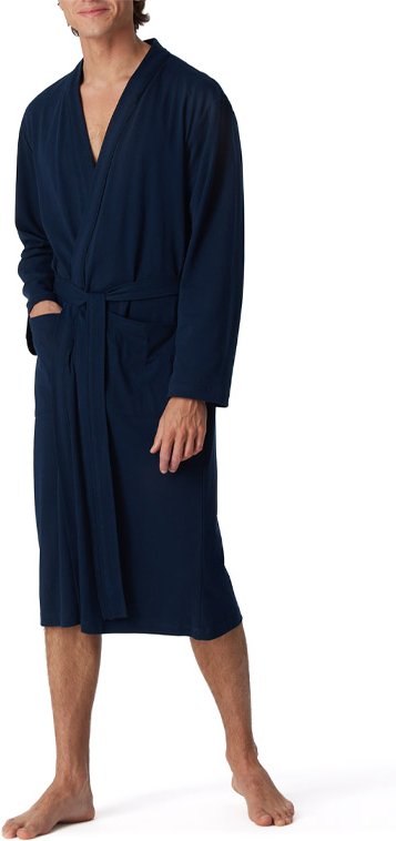Schiesser Herren Bademantel blau