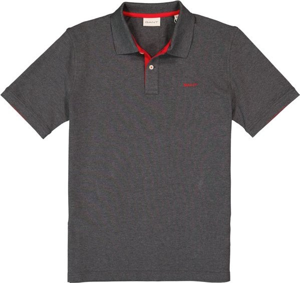 Gant Herren Polo-Shirt grau meliert