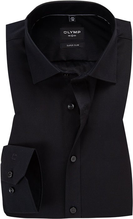 Thumbnail - OLYMP Herren Hemd schwarz Slim Fit