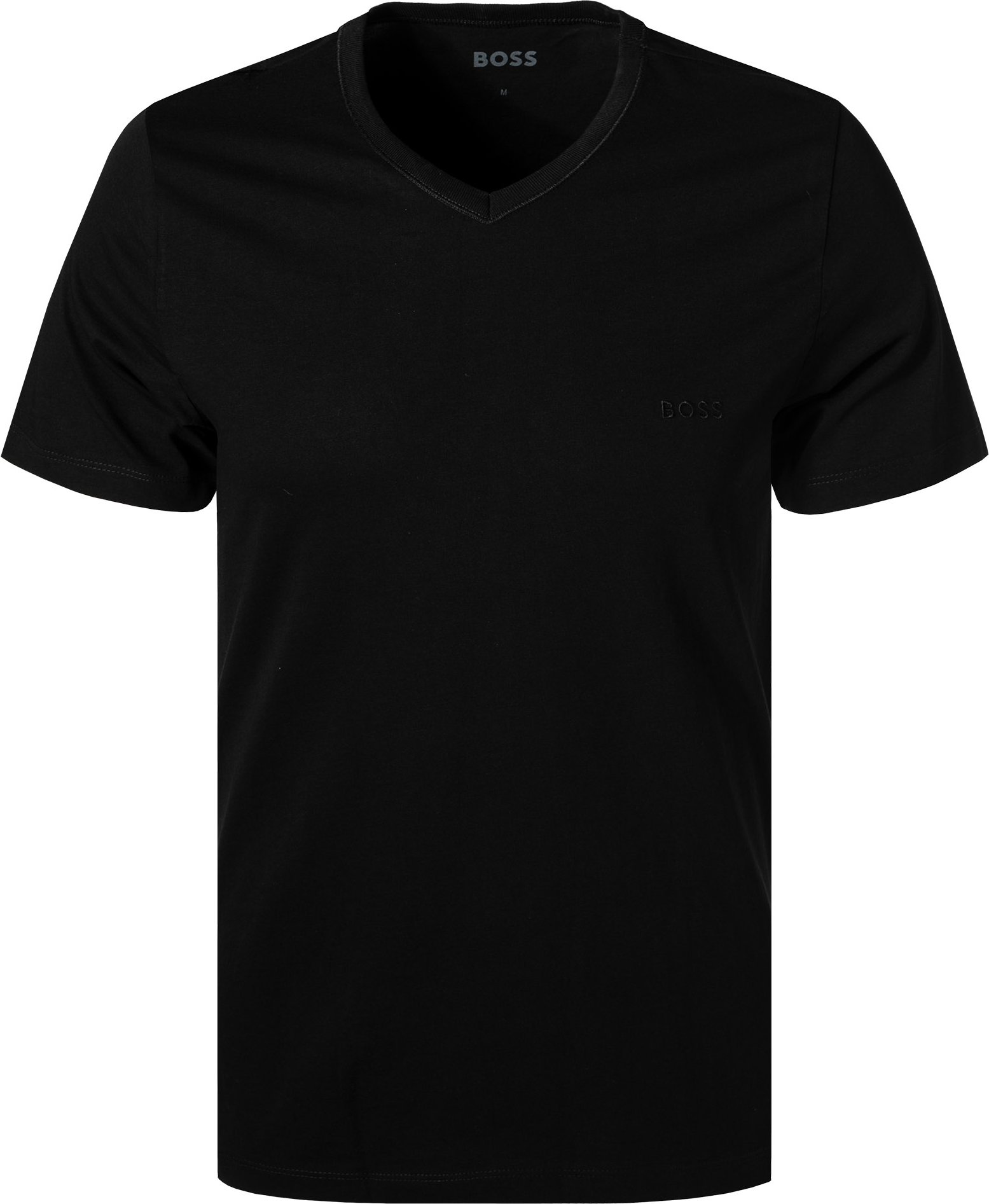 Thumbnail - BOSS Black Herren T-Shirts schwarz Reine Baumwolle unifarben