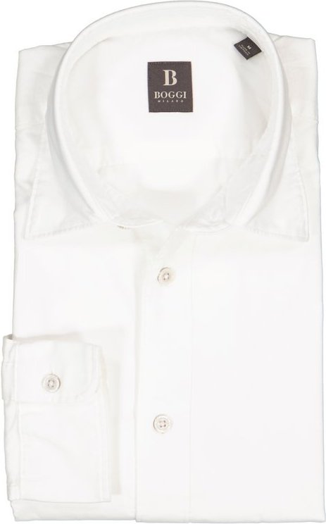 BOGGI MILANO Herren Hemd weiß