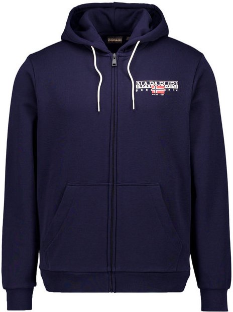 NAPAPIJRI Herren Sweatjacke blau unifarben