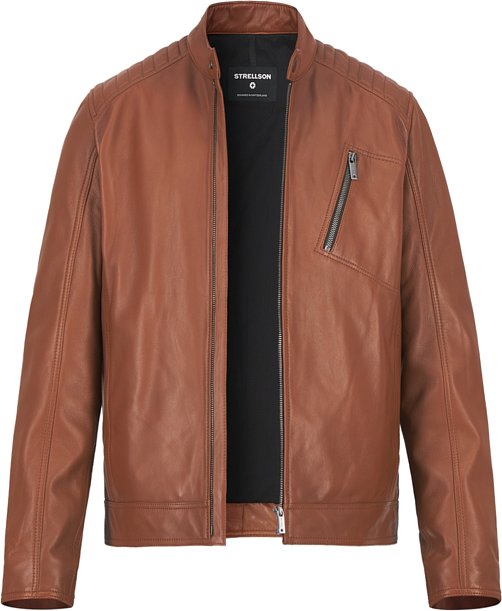 Thumbnail - Strellson Herren Lederjacke braun unifarben