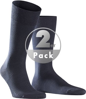 Thumbnail - Falke Herren Socken blau Baumwolle & Mix unifarben