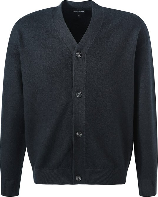 EMPORIO ARMANI Herren Cardigan blau unifarben