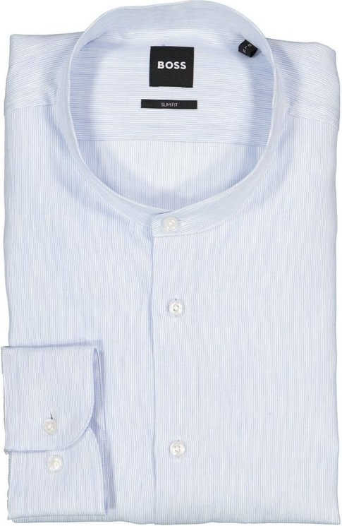 BOSS Black Herren Hemd blau gestreift Slim Fit