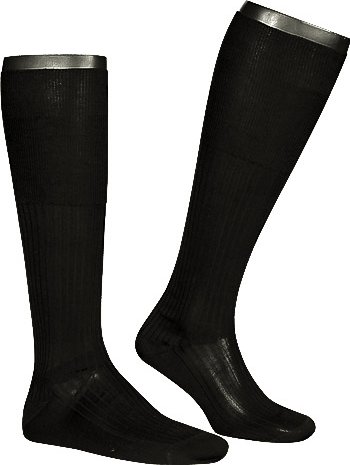 Falke Herren Kniestrümpfe schwarz Baumwolle & Mix unifarben