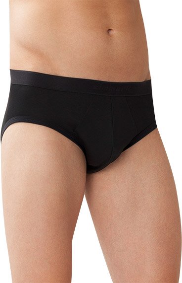 Zimmerli Herren Slip schwarz Sea Island Baumwolle unifarben