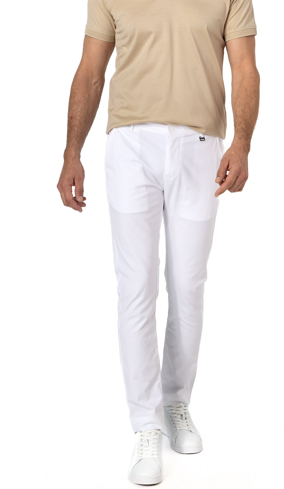 KARL LAGERFELD Herren Chino weiß