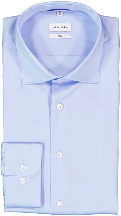 Seidensticker Herren Hemd blau Slim Fit